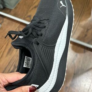 Puma Black and White Athletic Shoes